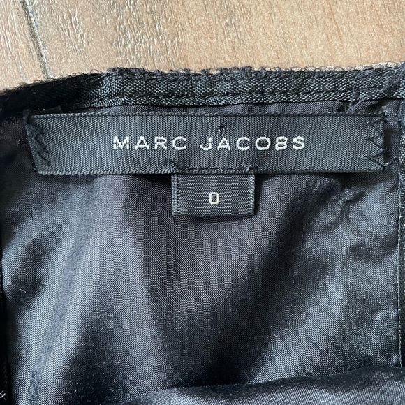 Marc Jacobs Vintage Lace Bustier and Metallic Silk Dress, Lace Straps, Size 0 - Picture 11 of 13